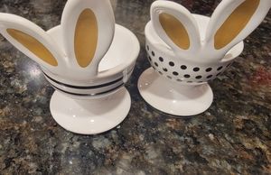 PartyLite Bunnycups Easter Candle Holder Pair